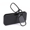 TR90 Pince-nez Reading Glasses Presbyopic Glasses with Portable Box, Degree:+2.00D(Black)