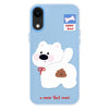 For iPhone XR Skin Feeling Jelly TPU Hybrid PC Phone Case(Pooping Puppy Blue)