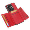 For Xiaomi Poco F6 Double Buckle Card Slots Magnetic Phone Case(Red)