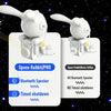 G002 Space Rabbit Starry Sky Projection Lamp Bluetooth Speaker 2 in 1 Laser Light(White)