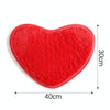 Heart Shape Non-slip Bath Mats Kitchen Carpet Home Decoration, Size:40*50CM(Magenta)