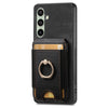 For Samsung Galaxy A56 5G Retro Splitable Magnetic Stand Card Bag Leather Phone Case(Black)