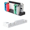 For Nintendo Switch / Switch OLED SW488 Power Bracket Game Card Storage Stand Handle Charging Seat(White)