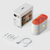 HX853B USB Plug-In Colorful Flame Lighting Effect Aromatherapy Humidifier(White)