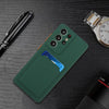 For Samsung Galaxy S25 Ultra 5G Card Slot Design Shockproof TPU Phone Case(Dark Green)