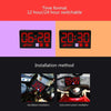 Compact LED Digital Display Time Voltmeter, Specification: 2 in 1 Water Temperature Blue