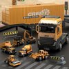 With Crane Tower JIEDE Children Container Carriage Crane Alloy Engineering Car Toy Set