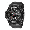 SMAEL 8079 Outdoor Multifunctional Dual Display Dial Waterproof Sports Watch(Black Silver)