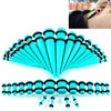36PCS Unisex Acrylic Ear Expansion Ear Extender 14G-00G Accessories Set(Turquoise)