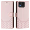 For Asus Zenfone 11 Ultra Honeycomb Embossing RFID Leather Phone Case(Pink)