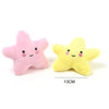 3 Plush Starfish Squeaky Dog Toys - Yellow - 13cm