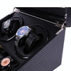 PU Leather 4+6 Double-Head Automatic Winding Motor Box Mechanical Watch Rotator, US Plug(Crocodile Pattern)