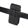 For 6.1 inch Mobile Phone Cowhide Texture Oxford Cloth Waist Bag(Black)