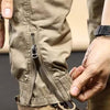 Mens Overalls Long Pants Casual Loose Leg Jeans, Size: M(Khaki)