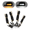 HP-Z058 Motorcycle Modified Rearview Mirror LED Turn Signal Light for Harley Sportsters XL 883 / 1200(Electroplating White)