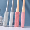 Foot Washing Brush Dry and Wet Toe Cleaning and Anti-Itch Brush, Style: Long Bristle(Pink)