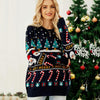 Autumn And Winter Women Pullover Sweater Christmas Tree Knit Sweater, Size: L(Dark Blue)