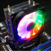 COOLMOON Frost Double Copper Tube CPU Fan Desktop PC Illuminated Silent AMD Air-Cooled Cooler, Style: P22 Streamline Edition Double Fan
