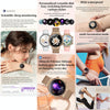 T86 Woman Health 1.27 inch Smart Watch, BT Call / Physiological Cycle / Heart Rate / Blood Pressure / Blood Glucose / SOS(Silver White Leather)