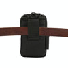 Outdoor Phone Carrying Case Pouch Nylon Crossbody Shoulder Cell Phone Holster Waist Belt Wallet Bag with Carabiner(Black)