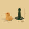 Round Toe Shoe Door Suction Home Silicone Anti-collision Door Blocker(Pine Green+Light Yellow)