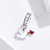 S925 Sterling Silver Love Flying Dove Pendant DIY Bracelet Necklace Accessories