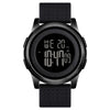 SKMEI 1502 Multifunctional Men 30M Waterproof Luminous Sports Digital Wrist Watch(Black+Black)