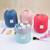 Large-capacity Cosmetic Bag Travel Suit Wash Bag Outdoor Waterproof Storage Bag Cylinder Wash Bag(Blue)