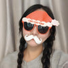 Christmas Weird Glasses Personalized Christmas Hair Clip, Color: Large Oh Christmas Hat