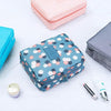 2 PCS Waterproof Make Up Bag Travel Organizer for Toiletries Kit(Navy dot)