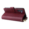 For Samsung Galaxy A16 5G 9-Card Slots Zipper Wallet Bag Leather Phone Case(Wine Red)