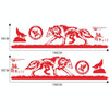 2 PCS/Set D-180 Wolf Totem Pattern Car Modified Decorative Sticker(Red)