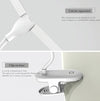 TD5 Double Lamp Head USB Desktop Clip Table Lamp,Style: Plug-in Version (White)