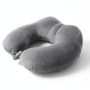 Portable Nap Neck Care Pillow Multifunctional Airplane Travel U-Shaped Pillow, Style: Dark Gray PP Cotton