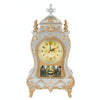 Vintage Clock Classical Royalty Sitting Room TV Cabinet Desk Imperial Furnishing Creative Sit Pendulum Clock(White)