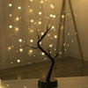 48 LEDs Black Tree Copper Wire Table Lamp Creative Decoration Touch Control Night Light (Warm White Light)