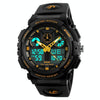 SKMEI 1270 Men Waterproof Dual Display Digital Watch Outdoor Sports Watch(Golden)