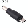 10 PCS 5.5 x 2.1mm to Micro USB DC Power Plug Connector