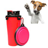 Portable Pet Travel Bowl, Leakproof Food & Water Cup (Red)
