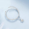 S925 Sterling Silver Chain Tassel Star Open Ring(BSR603-E)