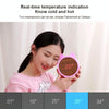 Creative Cat Shape Children Environmental Protection Silicone Wooden Silent LED Electronic Alarm Clock, Style:Upgrade(Blue Light + Pink)