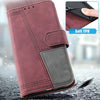 For Samsung Galaxy A36 TTUDRCH Embossed Line Splicing Leather Phone Case(Wine Red)