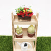 2 PCS 1:12 mini Doll House Dollhouse Garden Scene Simulation Flower Potted Clay Flower(Colour)