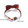 Christmas Red Plaid Bow Tie Dog/Cat Collar, S (17-30cm)