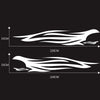 2 PCS/Set D-926 Fire Totem Pattern Car Modified Decorative Sticker(White)