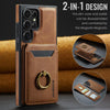For Samsung Galaxy S23 Ultra 5G DG.MING K1 MagSafe Detachable Wallet RFID Back Cover Phone Case(Brown)