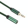 0.5m AUX 3.5mm Male to 3.5mm Female Cable Audio Cable(Green)