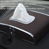 Car Clock Tissue Box Multi-Function Vehicle Instrument Table Paper Towel Box, Style: With Clock (Gray)