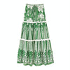 Retro Split Sexy One-Shoulder Swimsuit Chiffon Beach Skirt Swimsuit, Size: S(Green Suit)