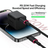 Baseus Dura Series USB-C / Type-C to 8 Pin 20W Fast Charging Cable, Length:2m(Red Black)